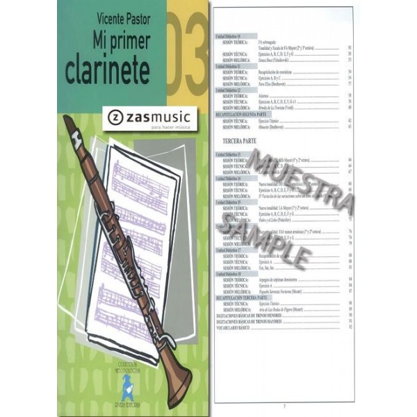 Pastor: Mi primer Clarinete Vol. 3
