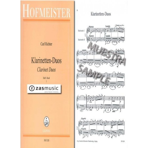 Richter: Klarinetten-Duos Helf 1