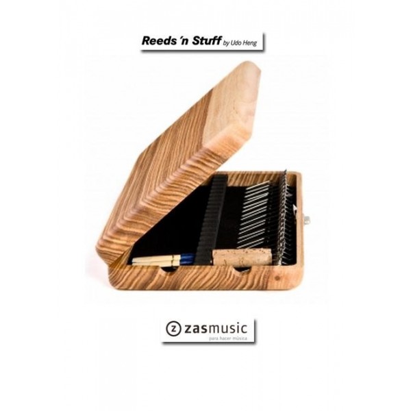 Estuche madera para 20 cañas OBOE con clip. REEDS N´ STUFF