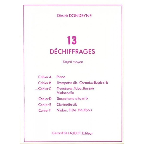 Dondeyne: 13 Déchiffrages. Degré moyen