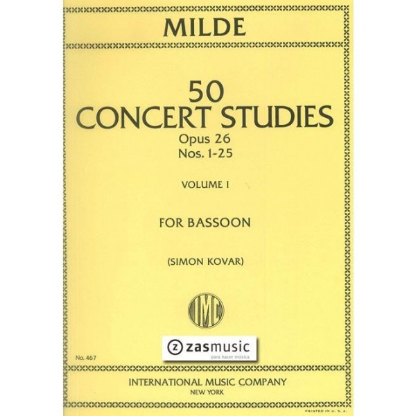 Milde, Ludwig: 50 concert Studies op. 26 Volume I nº 1-25