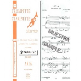 Bach:  Aria extr. de la Suite en ré maj. CLARINETTE Si b (Bb) avec ou sans Piano