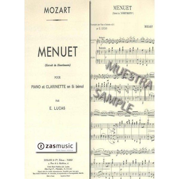 Mozart: Menuet (extrait du divertimento)