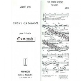 Bon, Andre.: Estude n2 pour emergence pour clarinette