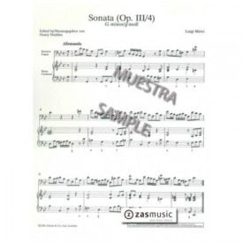 Merci: Sonata for bassoon and basso continuo en Sol m op. 3 nº 4