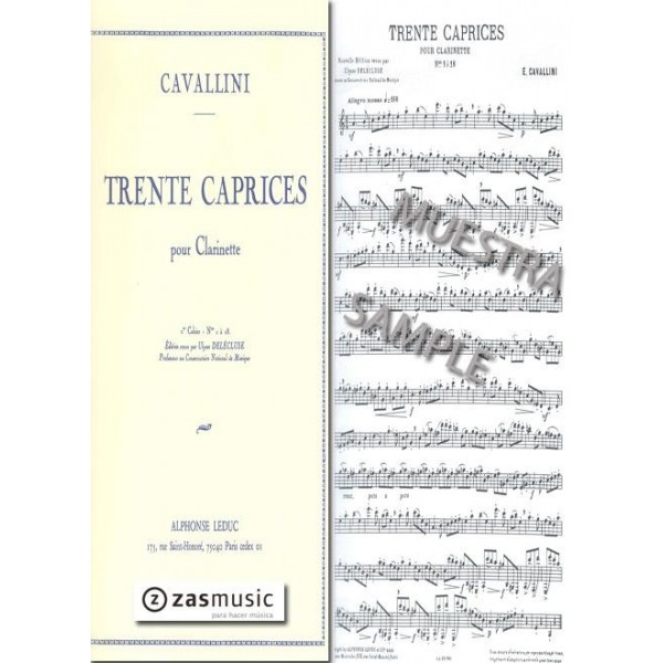 Cavallini: Trente Caprices pour Clarinette Vol.1 (1 a 18)