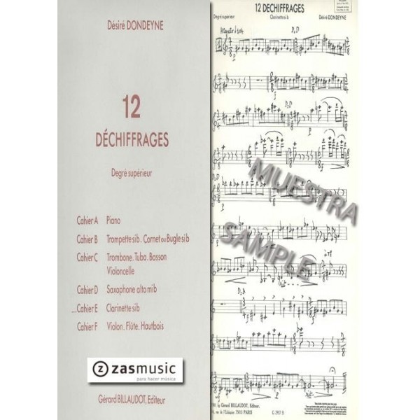 Dondeyne, Désiré: 12 déchiffrages Degré supérieur