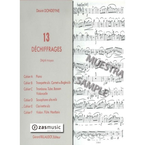 Dondeyne, Désiré: 13 Déchiffrages. Degré moyen