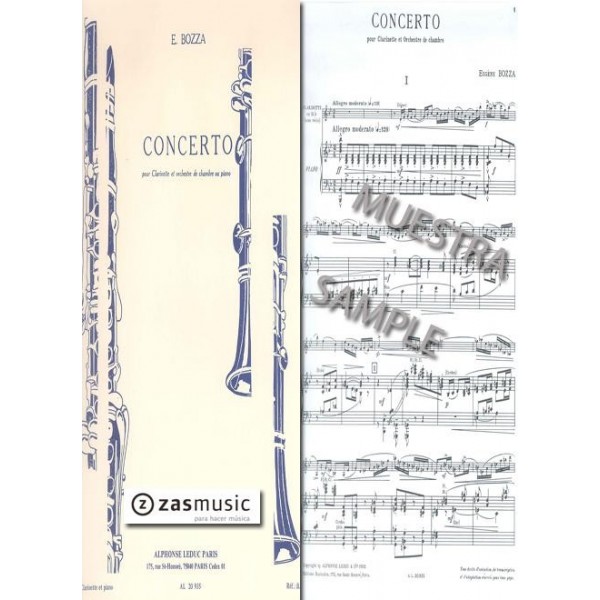 Bozza, Eugène Concerto pour Clarinette et orchestre