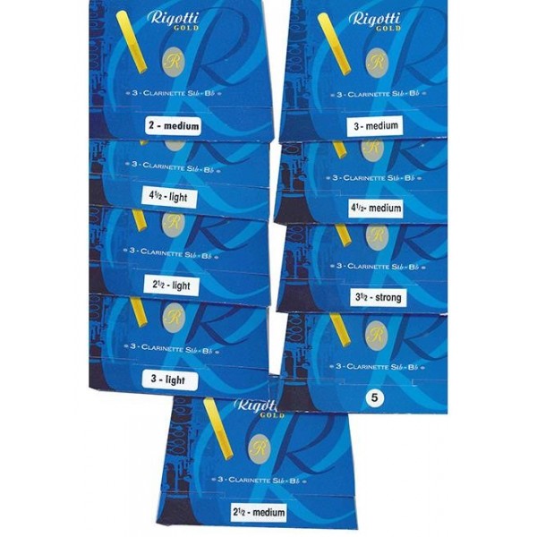 3 Cañas Clarinete Sib Rigoti Gold