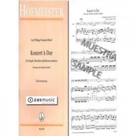 Bach, C.P.: Konzert A-dur für fagott, streicher und Basso continuo