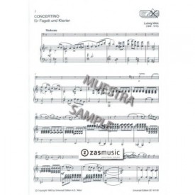 Milde, Ludwig: Concertino for bassoon and piano