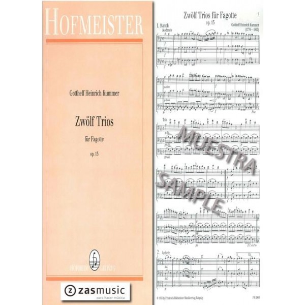 Kummer: Zwölf trios für fagotte op. 13