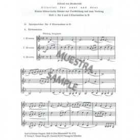 Beckerath: Allerlei für zwei und drei Klarinetten