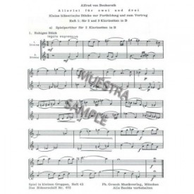 Beckerath: Allerlei für zwei und drei Klarinetten