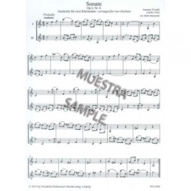 3 Sonatas arranged for 2 clarinets