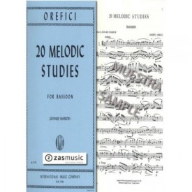 Alberto Orefici: 20 melodic studies for bassoon