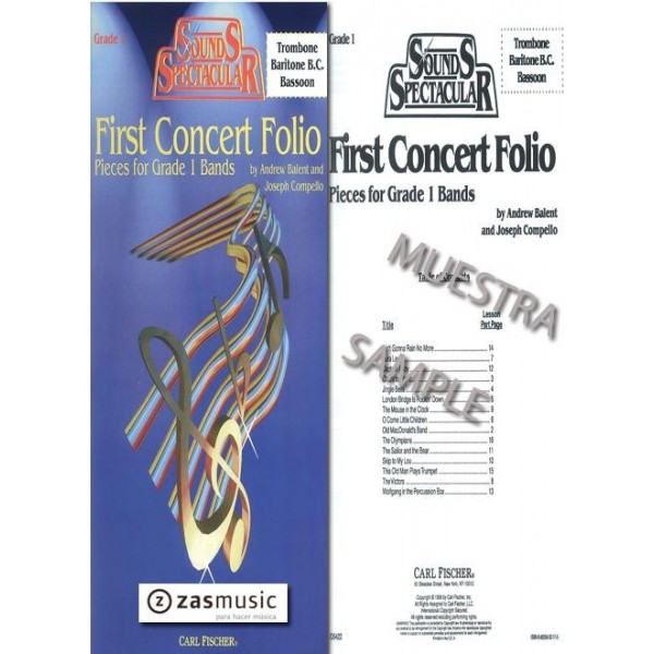 Balent and Compello: First Concert Folio. Pieces for Grade 1 Bands.