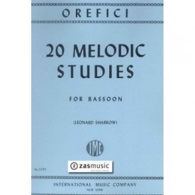 Alberto Orefici: 20 melodic studies for bassoon