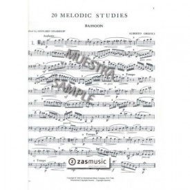 Alberto Orefici: 20 melodic studies for bassoon