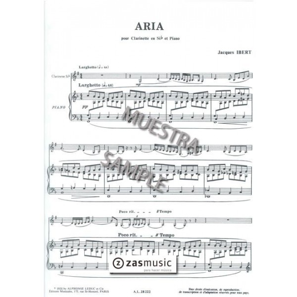 Ibert: Aria