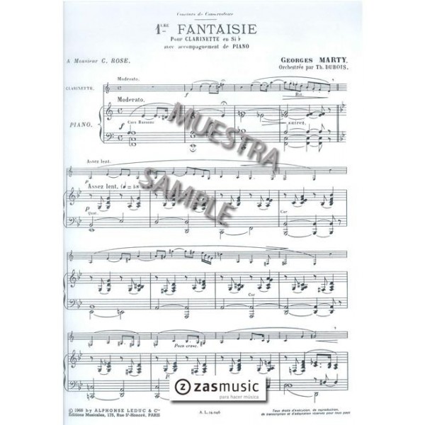 Marty, Georges.: 1re. Fantaisie