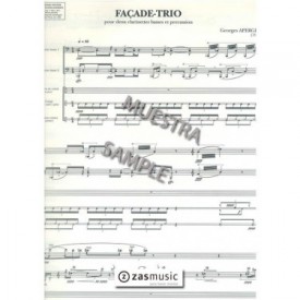 Façade-trio pour deux clarinettes basses & percussion