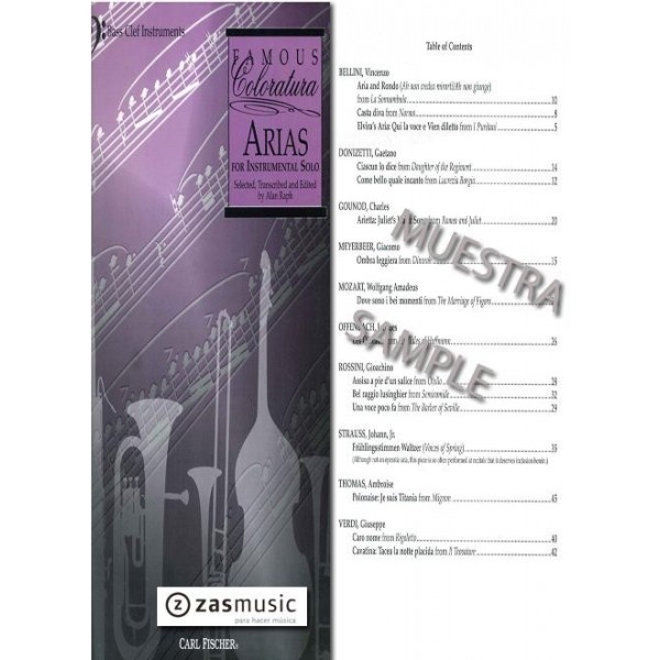 Raph: Famous Coloratura. Arias for instrumental solo