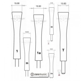 Punta de forma Rieger para cañas de fagot