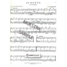 Satzenhofer, J. 24 duetos for two bassoons
