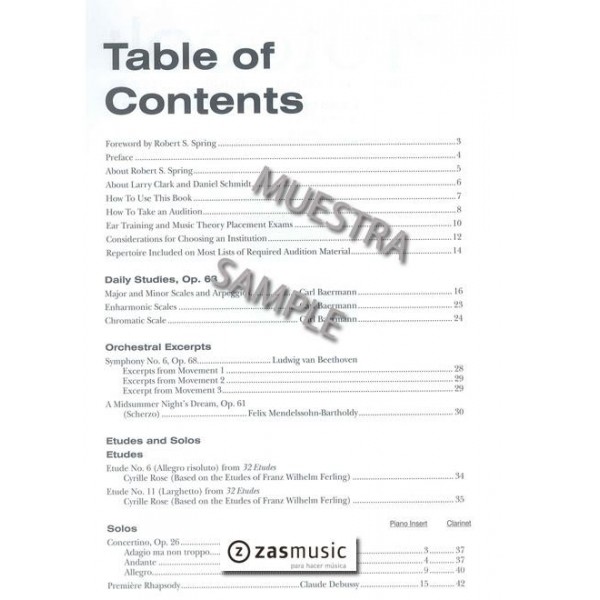 Protocol, the Collegiate Audition Process for Clarinet