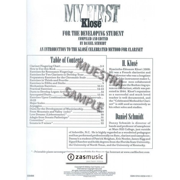 Klosé: My First Klosé (for the developing student)