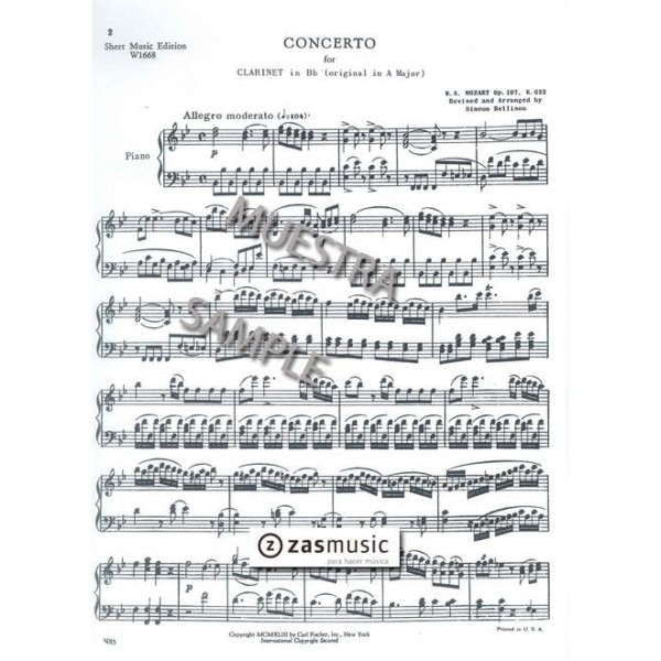 Concerto in A major for Clarinet (K622)
