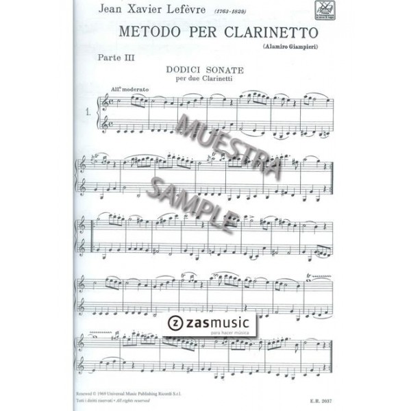 Lefèvre: Método para clarinete vol. III
