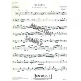 Vivaldi, Concerto for Bassoon, String Orchestra and Basso Continuo C major F. VIII P.V. 45 RV 472