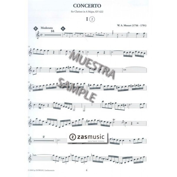 Mozart: Clarinet concerto KV 622 A Major