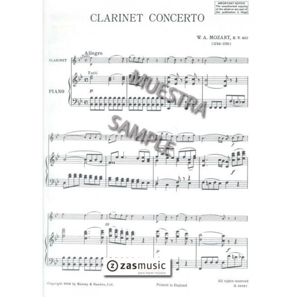 Mozart: Concerto K.V.622