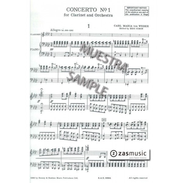 Weber: Concerto No.1 for clarinet and Orchestra