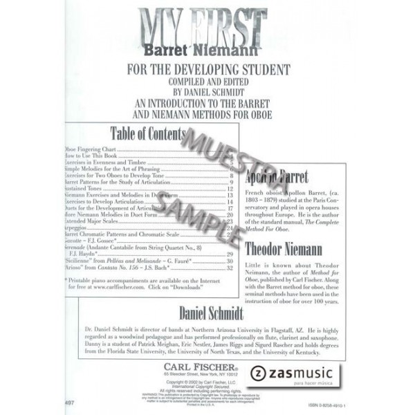 Schmidt: My first Barret / Niemann.