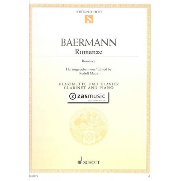 Baermann: Romance for clarinet & piano