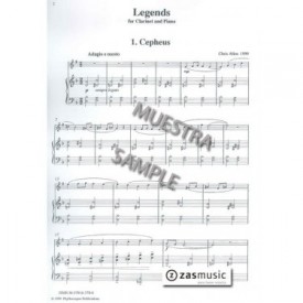 Legends for clarinet in Bb and piano by Chris allen
