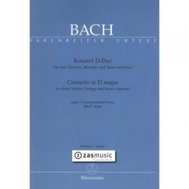 Johann Sebastian Bach (1685-1750): Concerto in D major for three violins, strings and Basso continuo