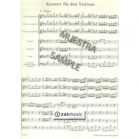 Johann Sebastian Bach (1685-1750): Concerto in D major for three violins, strings and Basso continuo