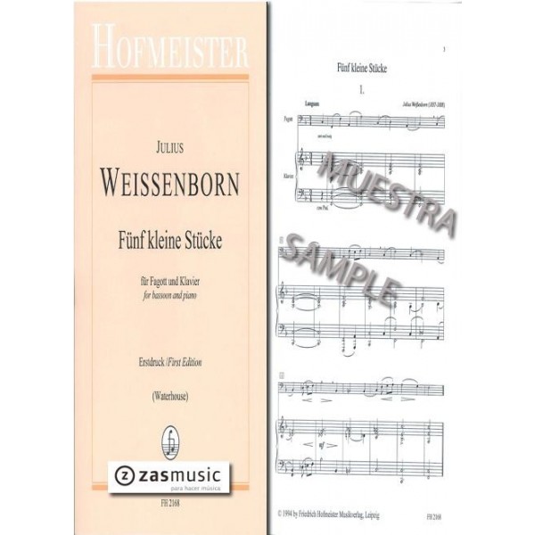 Weissenborn: 5 kleine stücke für fagott und klavier