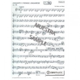 WEBER: ANDANTE E RONDO UNGARESE, OP. 35 Violín II