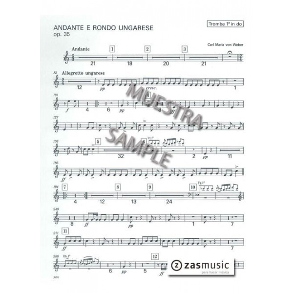 WEBER: ANDANTE E RONDO UNGARESE, OP. 35 Trompeta I