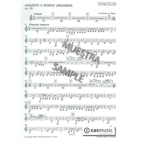 WEBER: ANDANTE E RONDO UNGARESE, OP. 35 Trompeta II