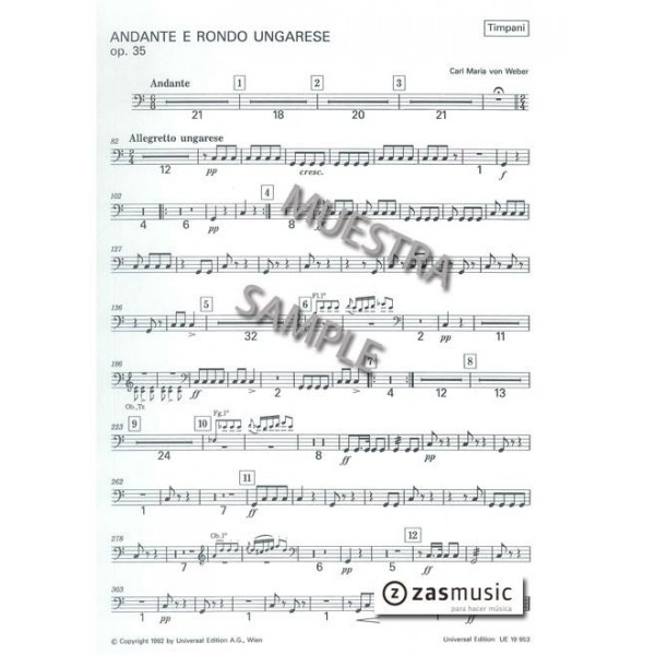 WEBER: ANDANTE E RONDO UNGARESE, OP. 35 Timbal
