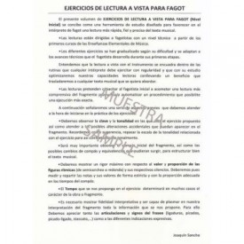 Ejercicios de lectura a vista para fagot