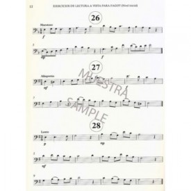 Ejercicios de lectura a vista para fagot